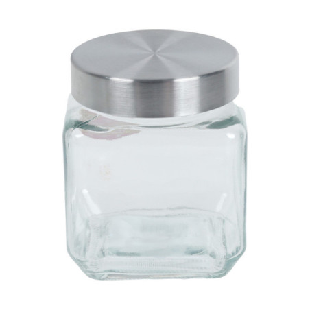 Pot en verre couvercle inox