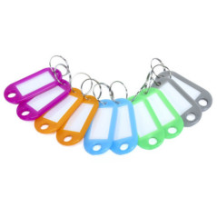 Porte-cles x10 avec etiquette