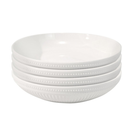 4 pasta bols blanc