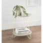 Table d'appoint 2 niveaux creme