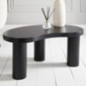 Table basse pieds larges noir