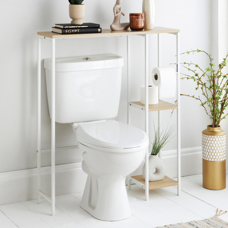 Meuble dessus wc blanc