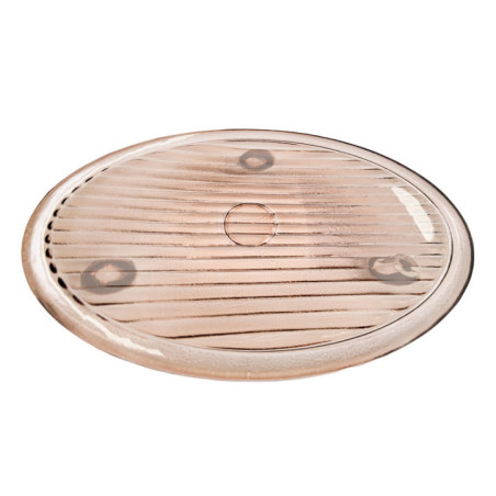 Porte savon en verre marron
