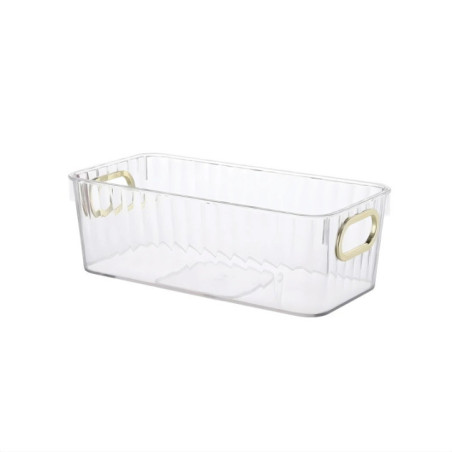 Paniere de rangement striee gold