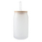 Tasse en verre couvercle+paille