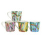 Tasses colorees motif jungle