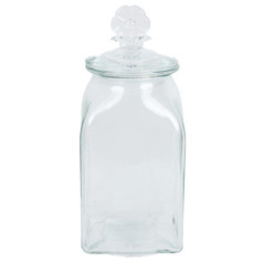 Pot fleur en verre 10x10x23cm