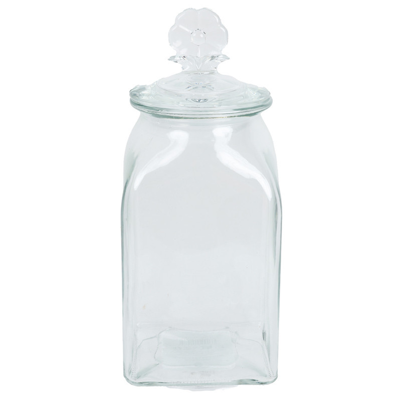 Pot fleur en verre 10x10x23cm