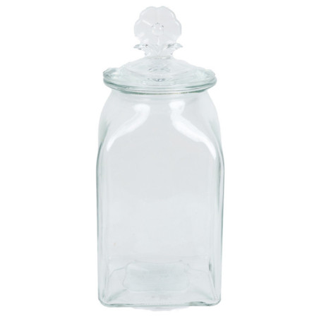 Pot fleur en verre 10x10x23cm