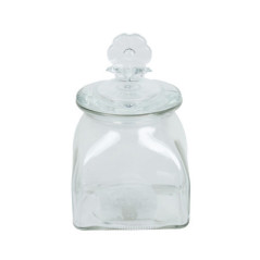 Pot fleur en verre 10x10x15cm