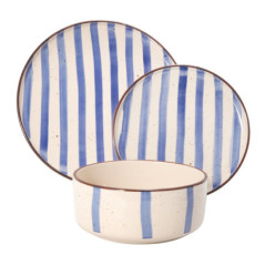 Set vaisselle 12 pieces rayures