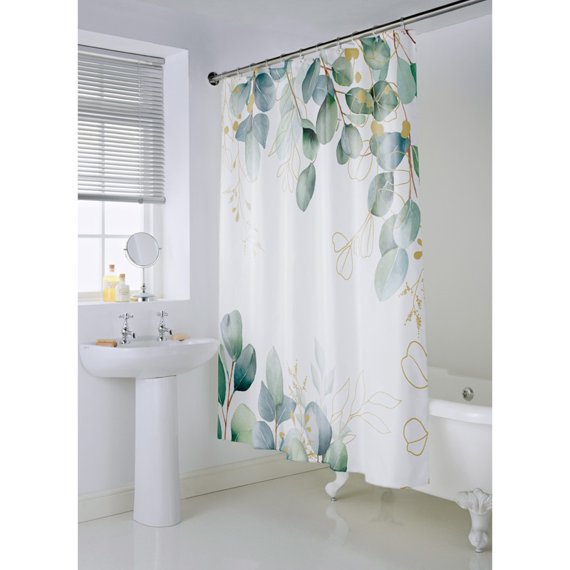 Rideau de douche feuillage