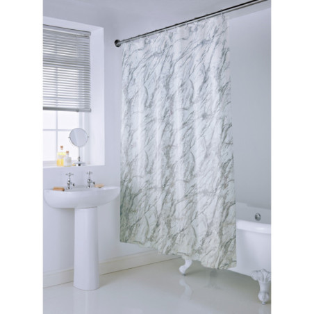 Rideau de douche reflet argent