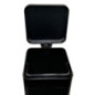 Poubelle metal nervuree 30l noir