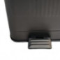 Poubelle metal nervuree 30l noir
