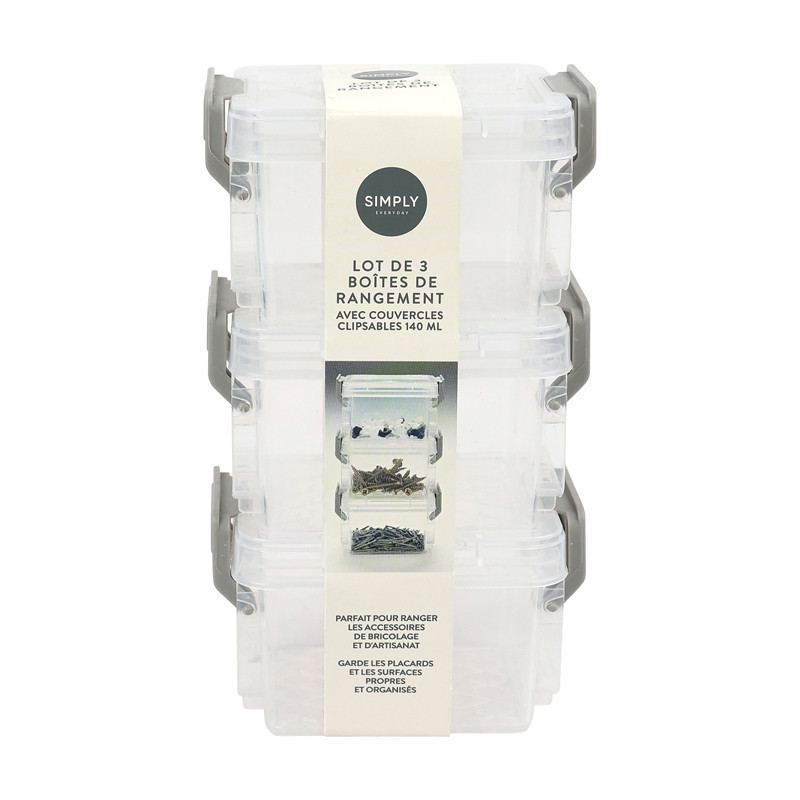 Set x3 boites empilables 140ml