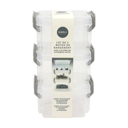 Set x3 boites empilables 140ml