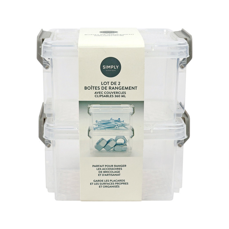 Set x2 boites empilables 360ml