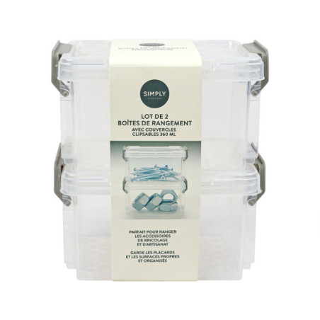 Set x2 boites empilables 360ml