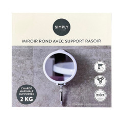 Miroir de douche support