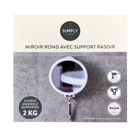 Miroir de douche support