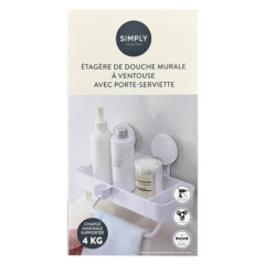 Support douche/porte serviette