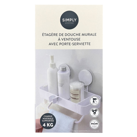 Support douche/porte serviette