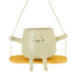 Suspension pot visage beige o11c