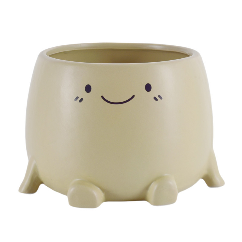 Pot visage beige o15cm