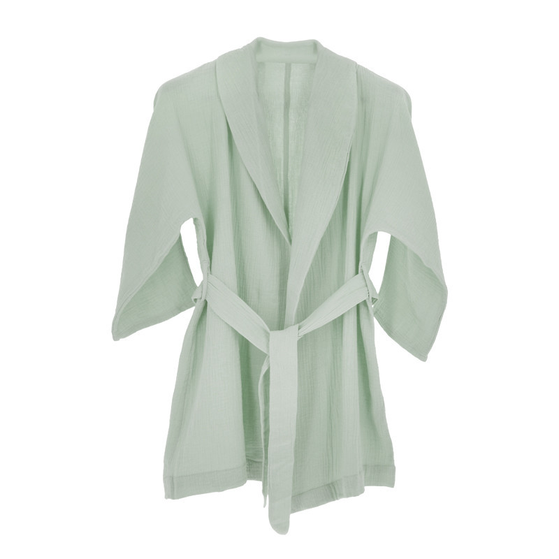 Peignoir gaze de coton s/m vert
