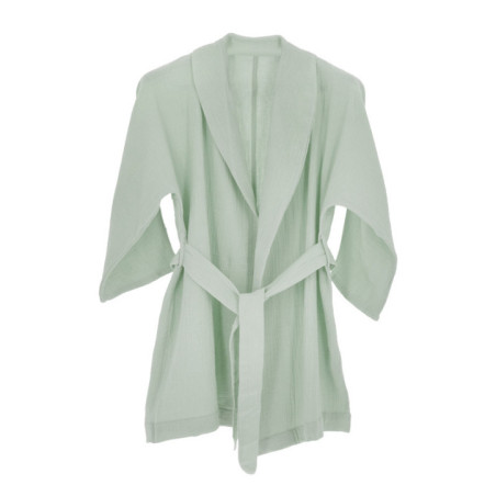 Peignoir gaze de coton s/m vert