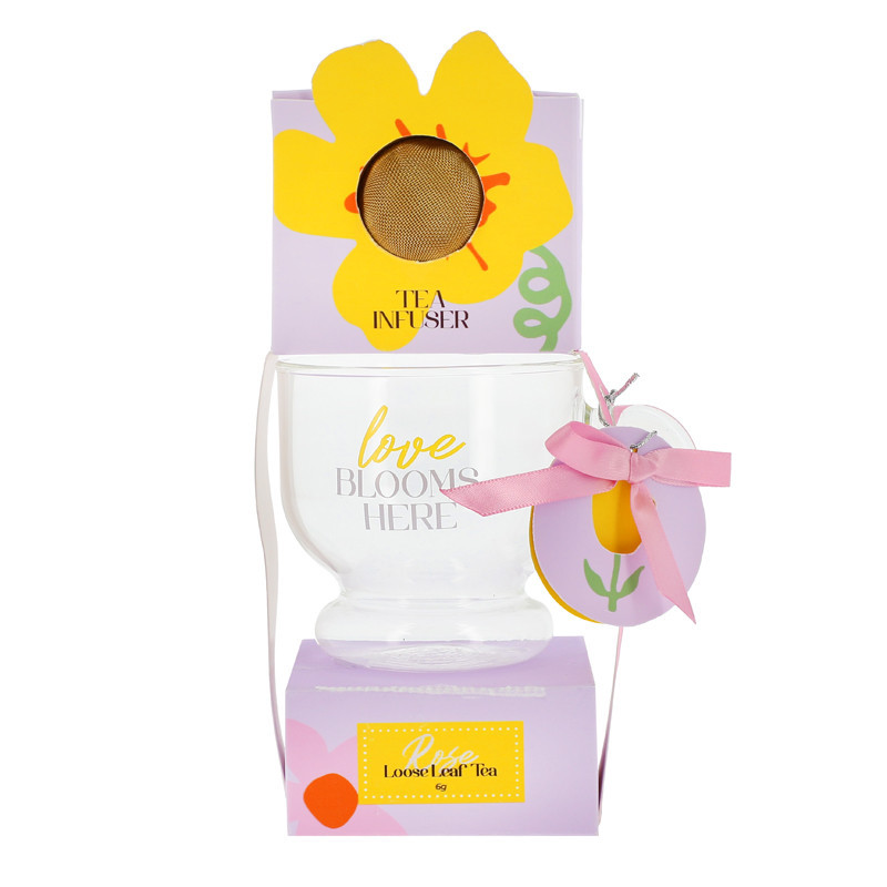 Set printemps- tasse en verre, t