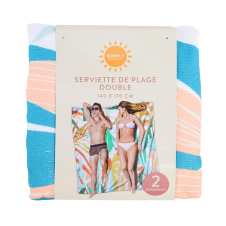 Serviette de plage 2 places