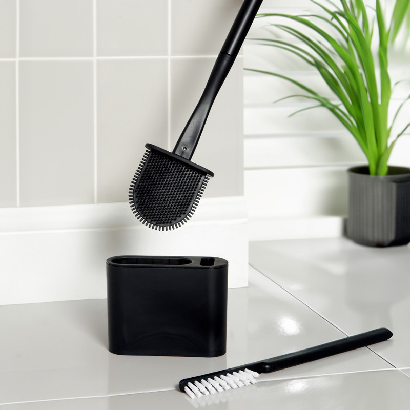 Brosse wc silicone + mini brosse