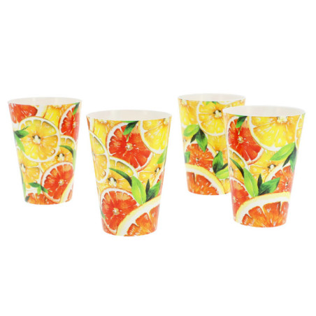 Pack 4 gobelets fruit orange