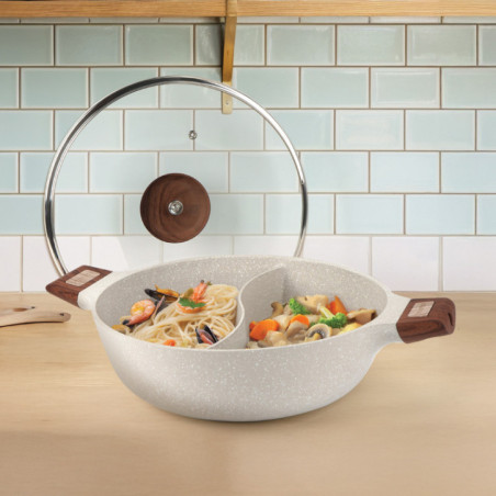Sauteuse double compartiments be