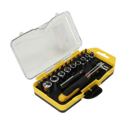 Boite cle a cliquet + douille