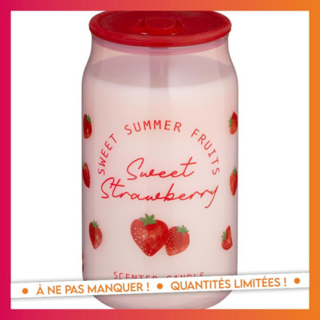 Bougie cannette fraise