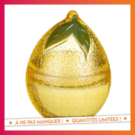 Bougie citron en verre