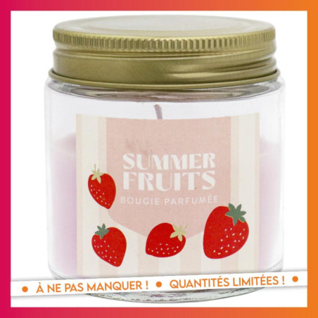 Mini bougie fraise