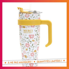 Mug de transport  floral