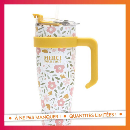 Mug de transport  floral
