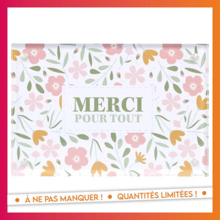 Cadre photo acrylique merci