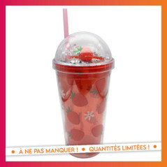 Gourde fruit et avec paille