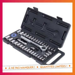 Set cliquet+douilles 40 pieces