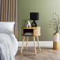 Table de chevet rond naturel