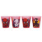 Verre plast spiderman x4