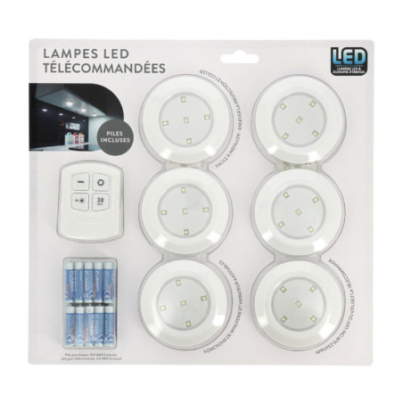 Set de 6 lumieres et 1 telecomma