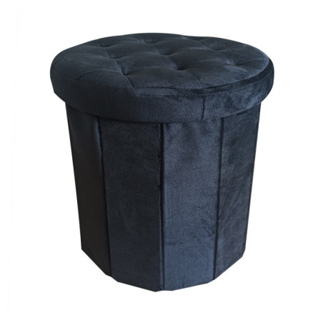 Pouf rangement velours