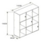 Meuble 9 cubes a/ portes ruston